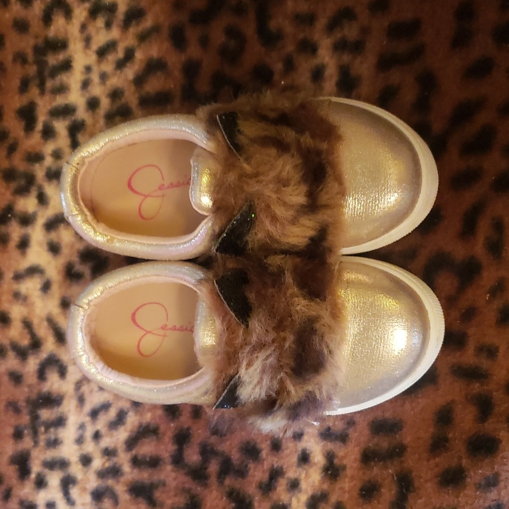 Jessica Simpson gold sneaker
